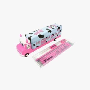 Metal Truck Pencil Box with Pencils